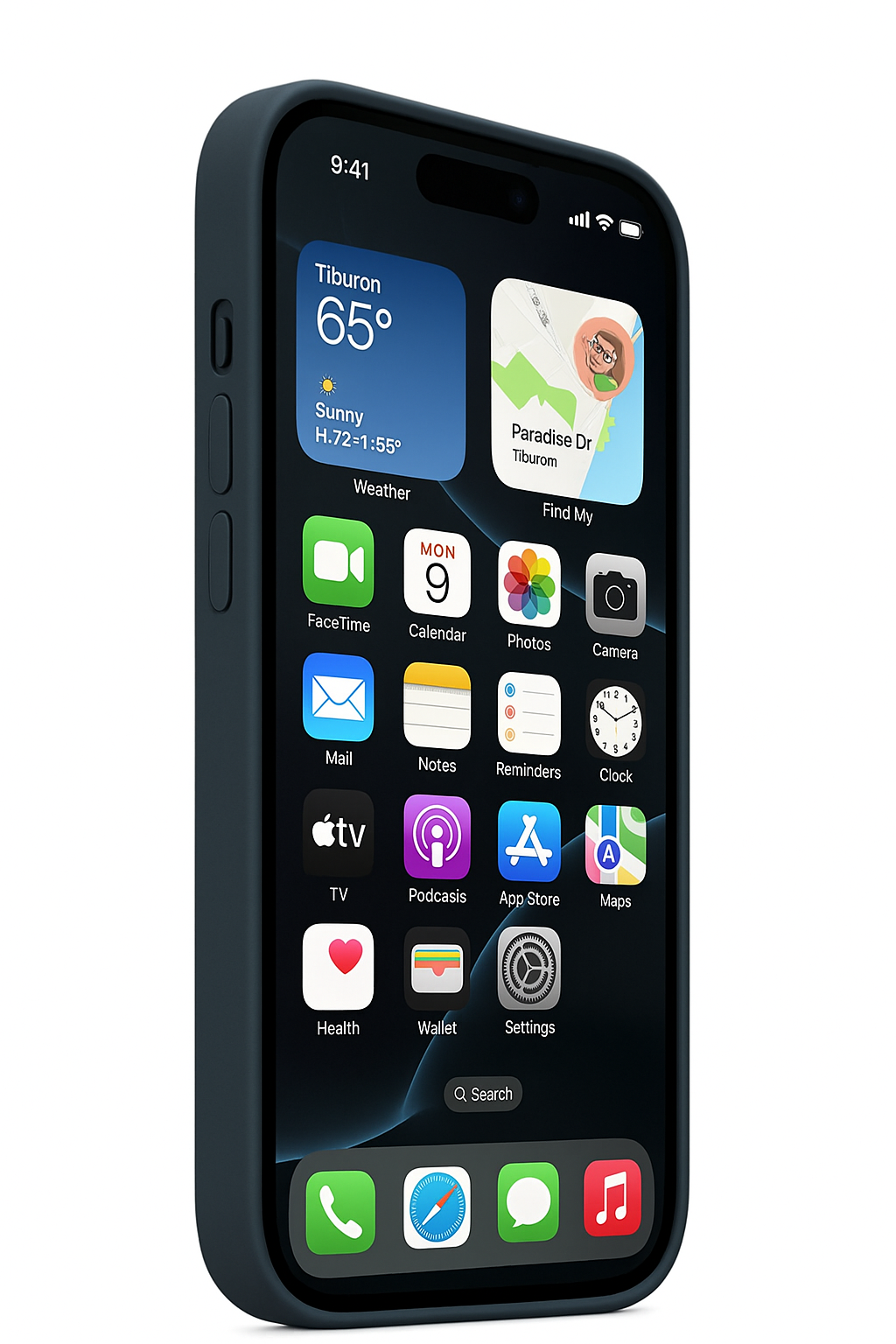 Husa din silicon pentru Iphone 14 pro max Dark blue