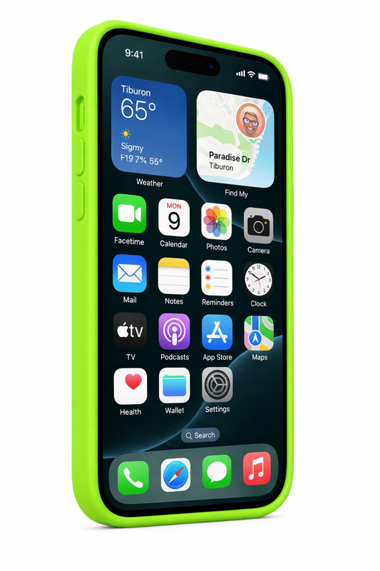 Husa din silicon pentru Iphone 14 crazy green