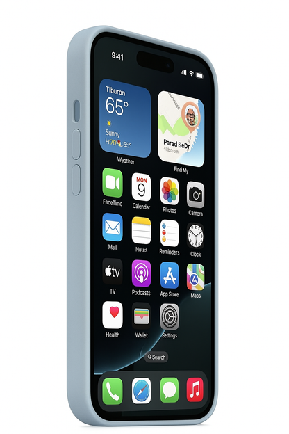 Husa din silicon pentru Iphone 14 pro max baby blue