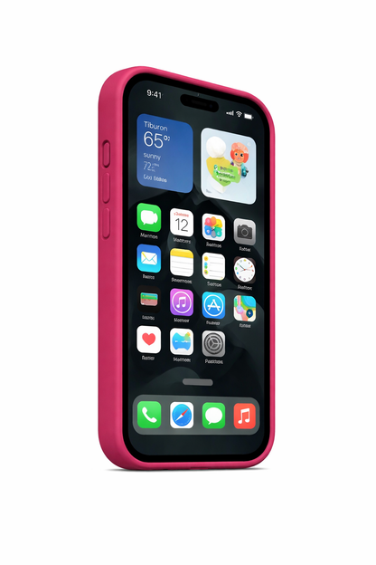 Husa din silicon pentru Iphone 16 Rose Red